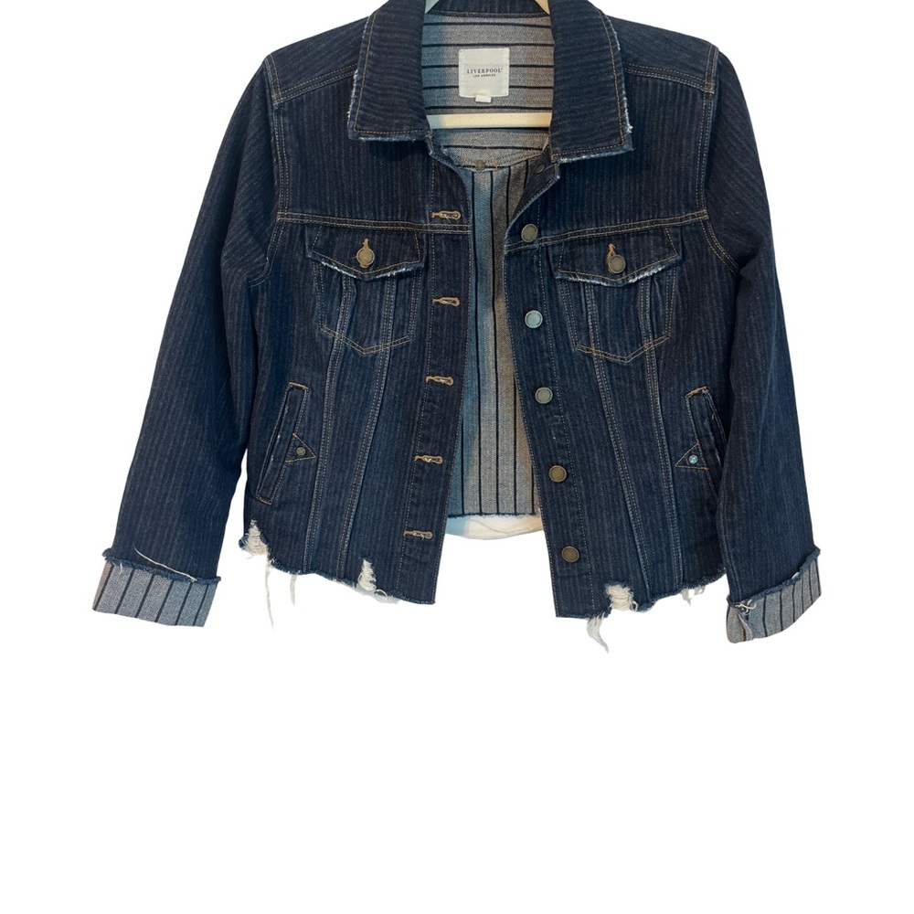Liverpool Denim Distressed Jean Jacket